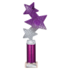Trinity Star Multisport Tube Trophy Purple & Silver 290mm