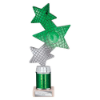 Trinity Star Multisport Tube Trophy Green & Silver 240mm