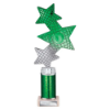 Trinity Star Multisport Tube Trophy Green & Silver 265mm