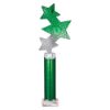 Trinity Star Multisport Tube Trophy Green & Silver 365mm