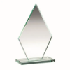 JADE GLASS TALL DIAMOND PLAQUE (10mm THICK) - 7in