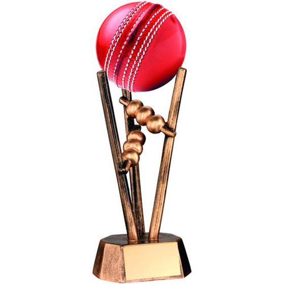 Brz/gold Resin Cricket Ball Holder - 6.5in (165mm)