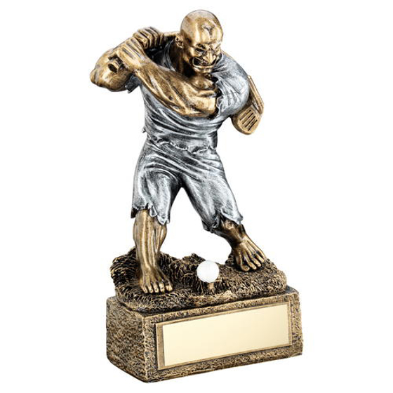 Brz/pew Golf 'beasts' Figure Trophy - 6.75in (171mm)