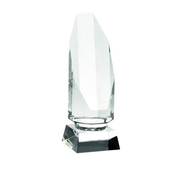 Clear Glass Column On Base - 8in (203mm)