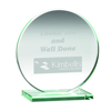 Jade Glass Round Plaque (10mm Thick) - 4.25in (108mm)