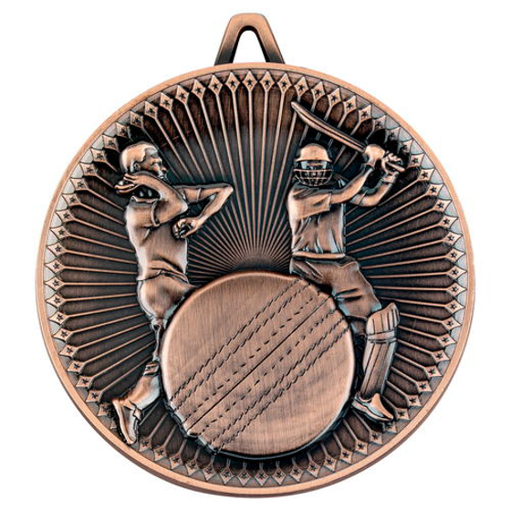 Cricket Deluxe Medal - Bronze 2.35in (60mm)