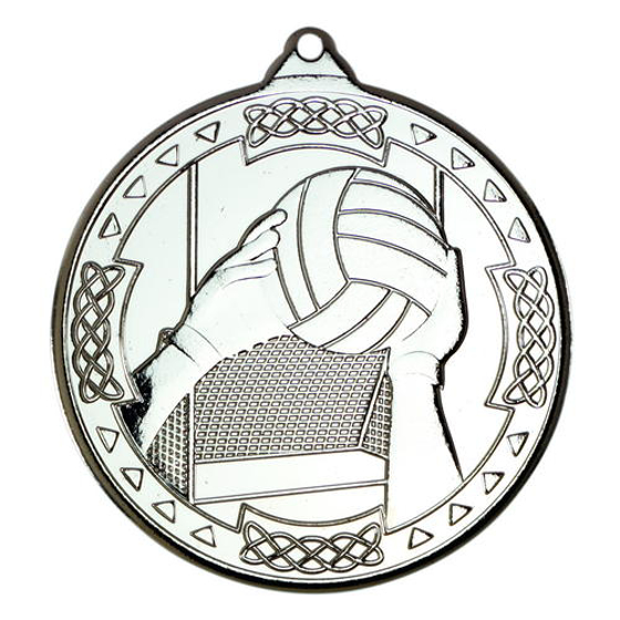 Gaelic Football Celtic Medal - Silver 2in (50mm)