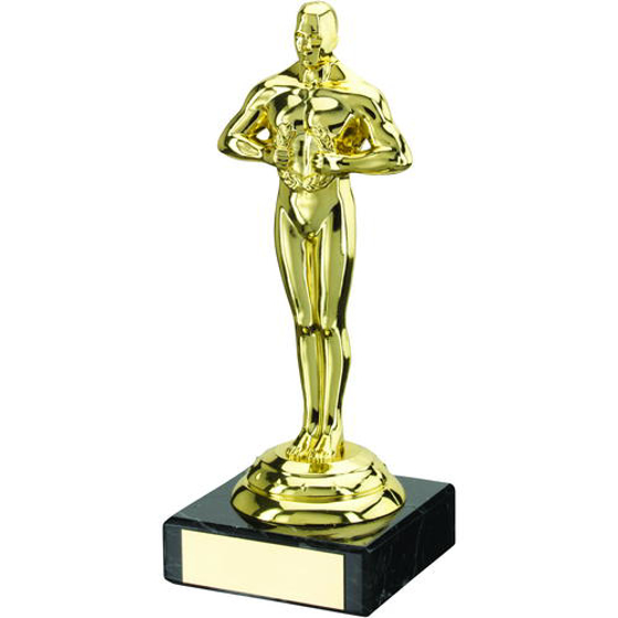 Gold Plastic And Marble Achievement Trophy - 6.5in (165mm)