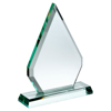 Jade Glass Chunky Diamond Plaque (19mm Thick) - 8in (203mm)