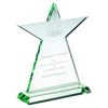 Jade Glass Tall Star Plaque (10mm Thick) - 7.5in (191mm)