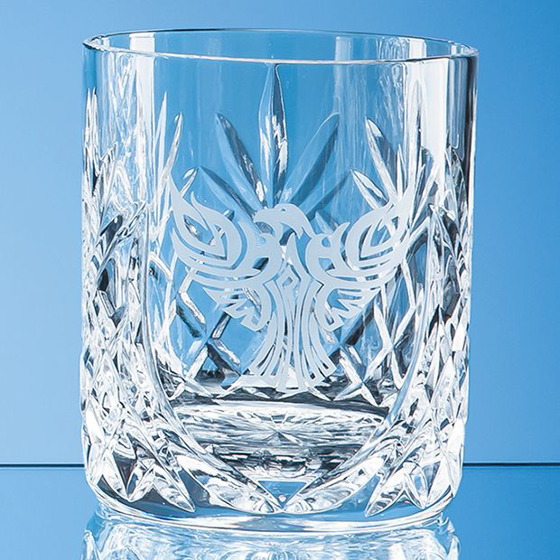 Glencoe Lead Crystal Panel Whisky Tumbler 400ml