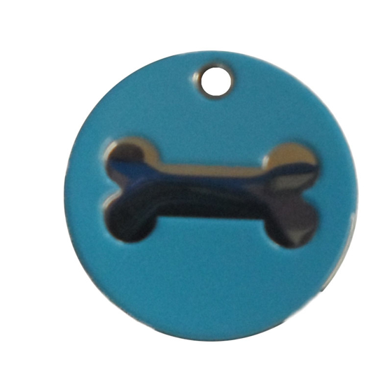 Enamelled Bone Pet Tags 25 mm