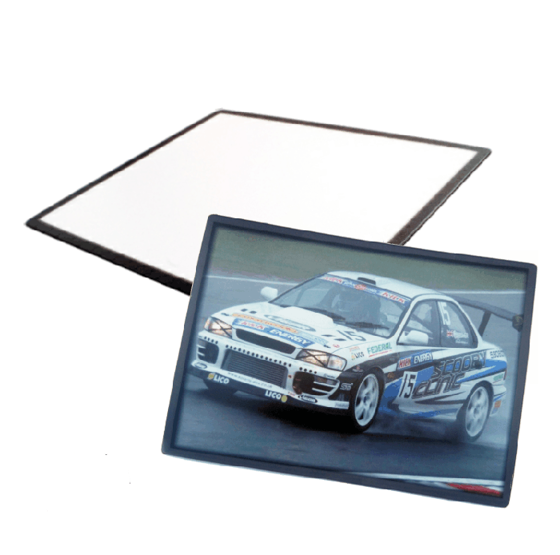 Photo Place Mat / Mouse Mat Blue Border 240mm x 200mm