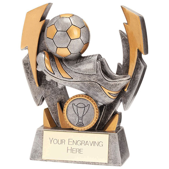 Flashbolt Football Resin Award Silver 140mm