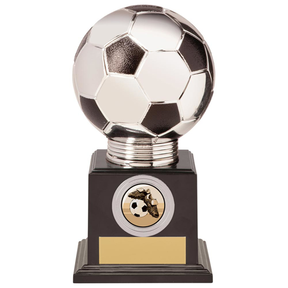 Valiant Legend Football Award Silver & Black 160mm