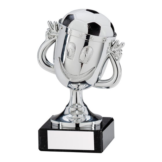 Big Fun Football Plastic Silver Trophy Silver 120mm