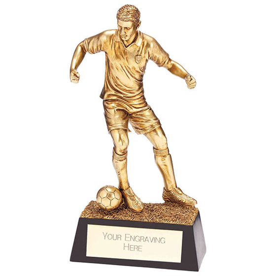 Colossus Football Resin Figure Metallic Gold 410mm