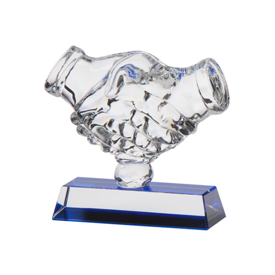 Fairplay Handshake Crystal Award 120mm