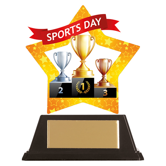 Mini-Star Sports Day Acrylic Plaque 100mm