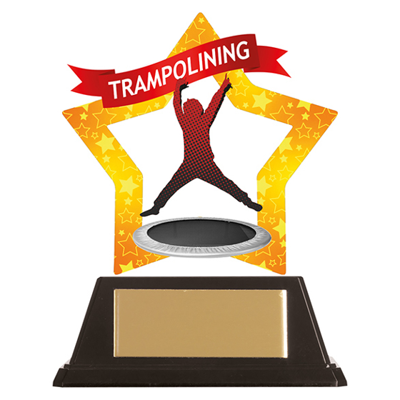 Mini-Star Trampolining Acrylic Plaque 100mm