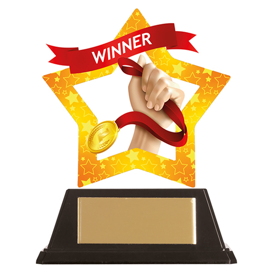 Mini-Star Winner Acrylic Plaque 100mm