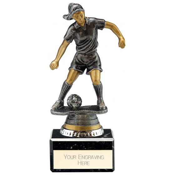 Picture of Cyclone Football Player Female Antique Silver 160mm