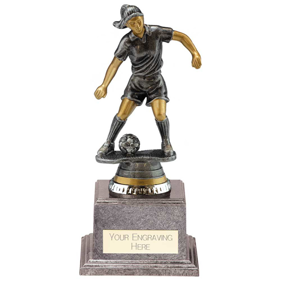 Picture of Cyclone Football Player Female Antique Silver 180mm