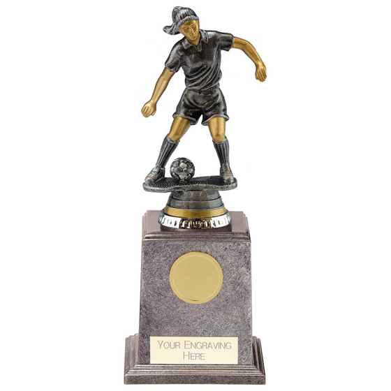 Picture of Cyclone Football Player Female Antique Silver 220mm