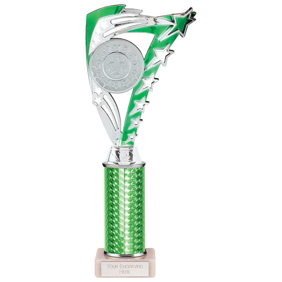 Picture of Frenzy Multisport Tube Trophy Silver & Green 290mm