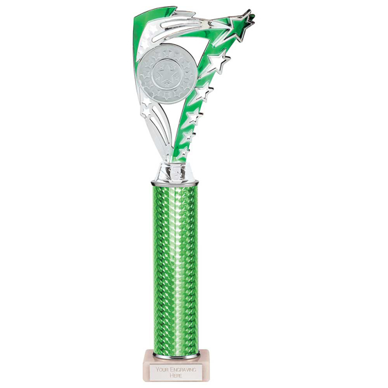 Picture of Frenzy Multisport Tube Trophy Silver & Green 365mm