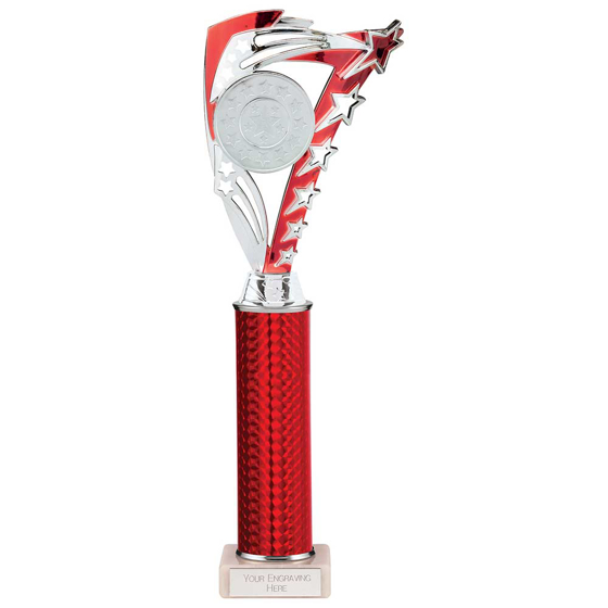 Picture of Frenzy Multisport Tube Trophy Silver & Red 340mm