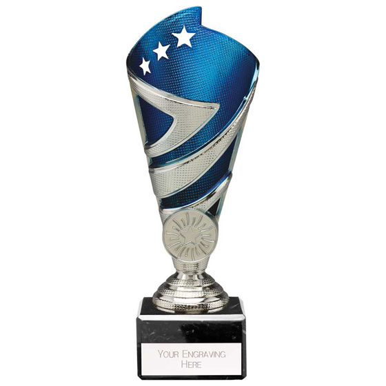 Picture of Hurricane Multisport Plastic Cup Silver & Blue 185mm