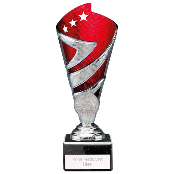 Picture of Hurricane Multisport Plastic Cup Silver & Red 185mm