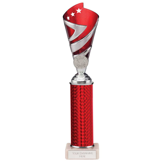 Picture of Hurricane Multisport Plastic Tube Cup Silver & Red 295mm