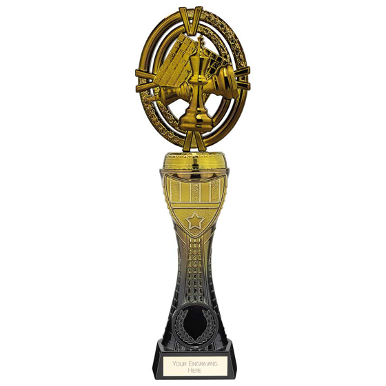 Picture of Maverick Heavyweight Chess Award Black & Gold 230mm