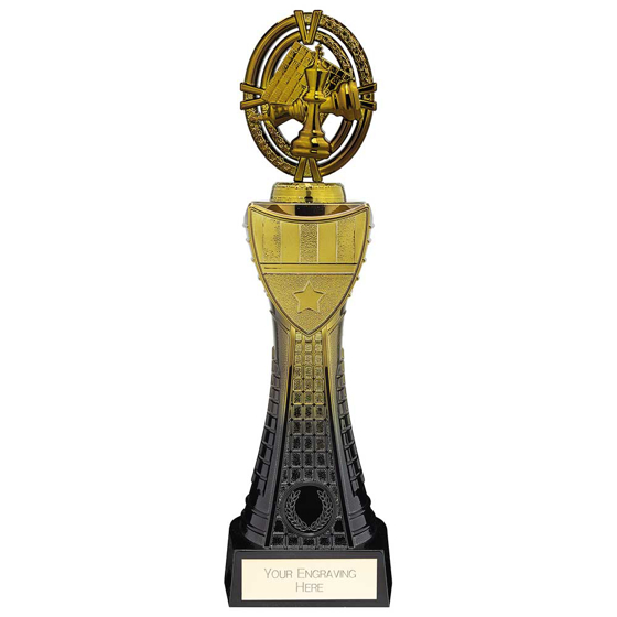 Picture of Maverick Heavyweight Chess Award Black & Gold 315mm