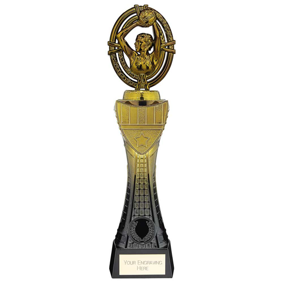 Picture of Maverick Heavyweight Netball Award Black & Gold 290mm