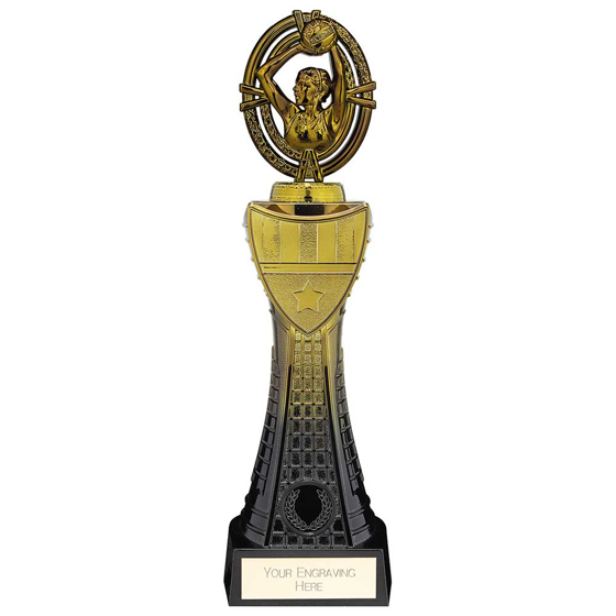 Picture of Maverick Heavyweight Netball Award Black & Gold 315mm