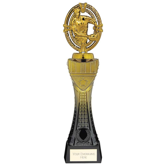 Picture of Maverick Heavyweight Rugby Award Black & Gold 290mm