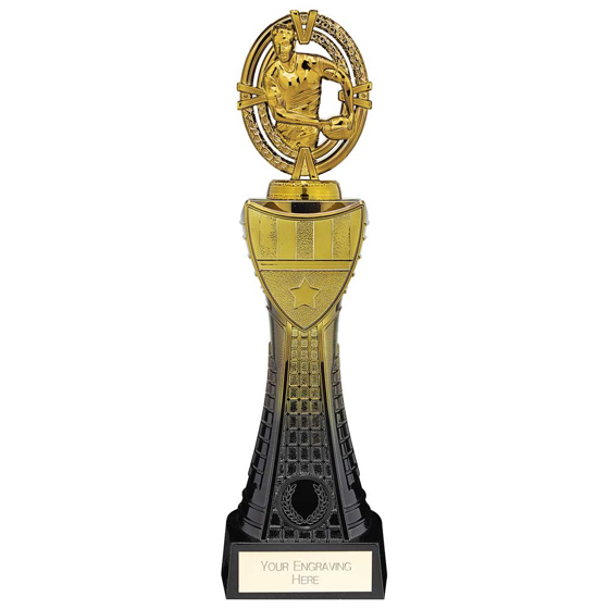 Picture of Maverick Heavyweight Rugby Award Black & Gold 315mm