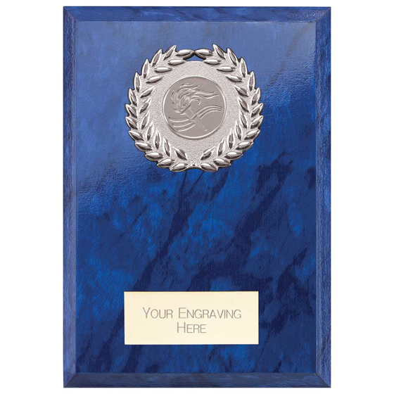 Picture of Reward Wreath Plaque Azure Blue 175x130mm