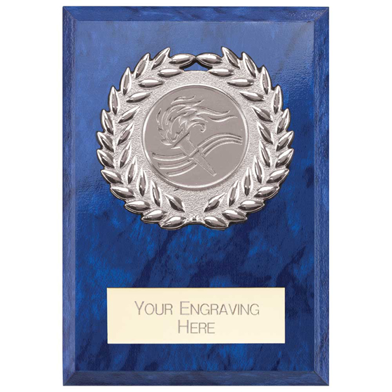 Picture of Reward Wreath Plaque Azure Blue 80x60mm