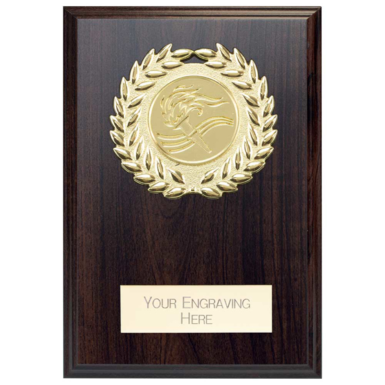 Picture of Reward Wreath Plaque Mahogany 100x75mm