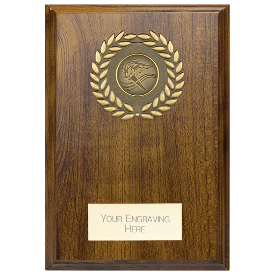 Picture of Reward Wreath Plaque Walnut 175x130mm