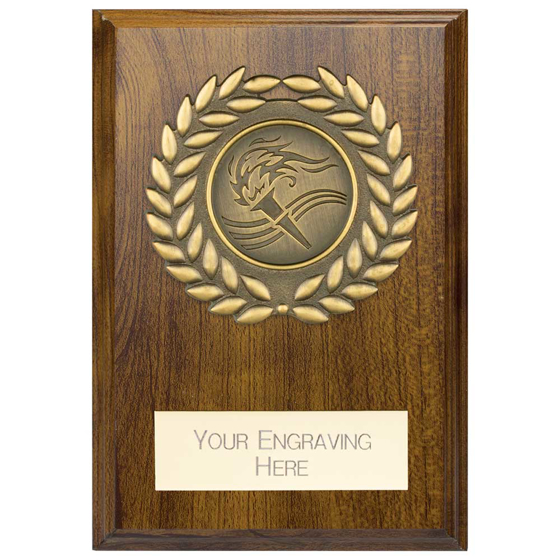 Picture of Reward Wreath Plaque Walnut 80x60mm