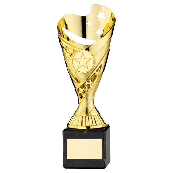 Picture of Gold Plastic 'sabre' Cup On Black Marble Assembled Trophy (1" Cen) - 6.75in