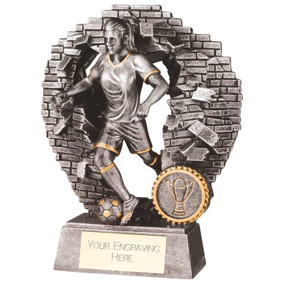 Picture of Blast Out Female Football Resin Award 190mm