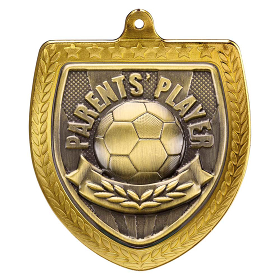 Picture of Cobra Football Parents Player Shield Medal Gold 75mm