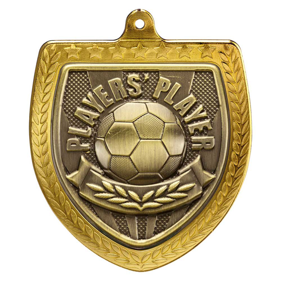 Picture of Cobra Football Players Player Shield Medal Gold 75mm