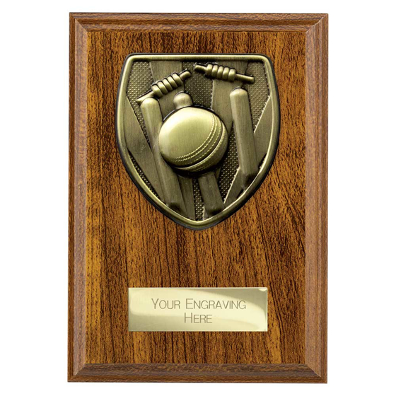 Picture of Cobra Plaque Cricket Award Walnut 150mm